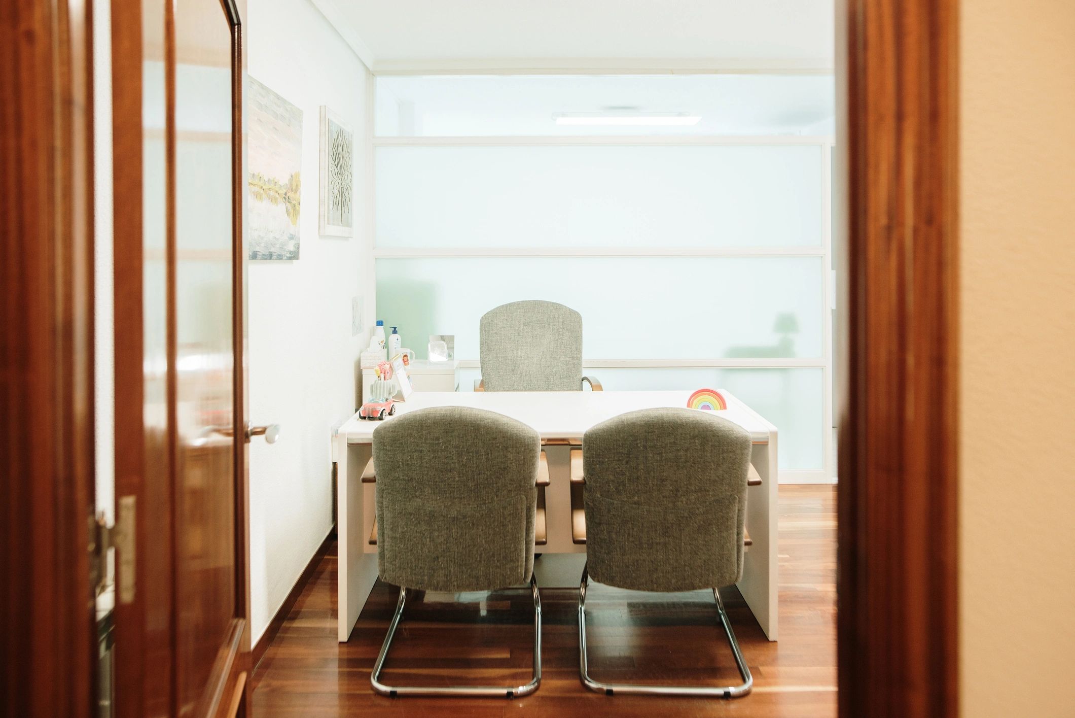 Calm consultation office setting